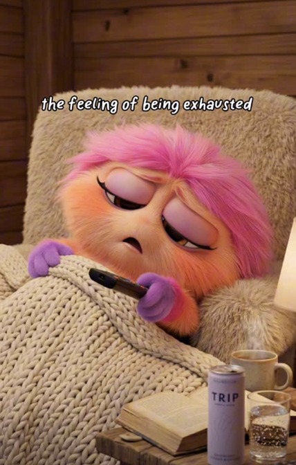 the feeling of being exhausted
